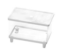 Milageto Compact Reptile Habitat for Snakes, Clear View Breeding Box for Small Pets, White, 30cmx19.5cmx21cm