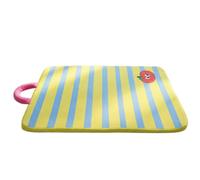 Milageto Cooling Mat with Handle Breathable Pet Cooling Mat Electricity, Dogs, Sofa, Travel, Blue Yellow Stripe, S-48 38cm Suitable For Pets Under 2 Catties