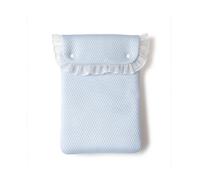 Milageto Cooling Pad Pet Cooling Pouch Mat Ice Box Bag With And Short For Dogs And Cats Textured Finish And Ruffled Overlap Flap suitable for outdoor walks, Array, Sea Salt Ice Blue, 22 33cm