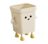 Milageto Creative Trash Can Household Compost Bucket Lightweight Cartoon Multifunctional Open Top Waste Basket Dustbin for under Desk, Large Standing