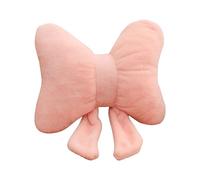 Milageto Cute Bow Pillow Soft Bow Throw Pillow Simple Comfortable Sofa Couch Bedroom Back Support Cushion Decorative Cushion for Car Office Farmhouse Couch Room Christmas Decoration, Pink