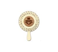 Milageto Decoding Wheel with Handle Wooden Decoding Wheel Detective Puzzle for Participants