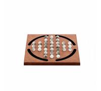 Milageto Decorative Room Marble Single Player Board Wooden Game Board Table Ornament Conversation Piece curated design with leather top and marble pieces suitable for home office living room entryway