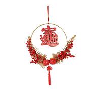 Milageto Delicate Chinese New Year Pendant Photography Props Oriental Spring Festival Decoration Red for Party Housewarming Living Room Study Wedding, A