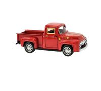Milageto Die-Cast Pickup Truck Toy with Open Storage Tray Child-Friendly Pull-Back Die-Cast Truck Toy with Enclosed Cab Educational for Kids Aged 4 to 6, Red