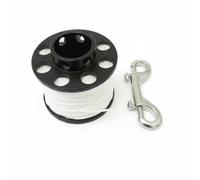 Milageto Diving Reel Scuba Reel Underwater Spool with Bolt Snap Clip Reliable Function for Controlled Line Management in Saltwater Suitable for Certification, White, 30m