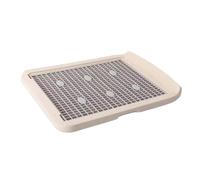 Milageto Dog Potty Tray Pet Training Pad Easy Cleaning AntiSlip Splashproof Dog Litter Pee Pad Holder for Dorm Home Apartment Balcony, White, L