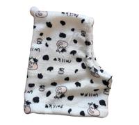 Milageto Dog Warm Hat,Winter Pet Hat Costume Earmuffs Headwear,Neck Warmer Scarf,Ears Cover, Cold Weather Warm Cap for Hiking Camping, milk cow, S