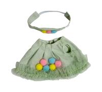 Milageto Doll Clothes Outfit Set Accessories for 15cm-17cm Dolls Toy Photo Props DIY Crafting Adorable Clothing Costume No Doll Green