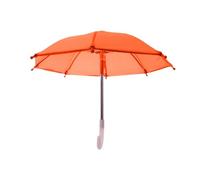 Milageto Dollhouse Miniature Umbrella Sunny Rainy Umbrella Decor Life Scene Micro Landscape Photography Prop for 18 inch Girls Dolls, orange