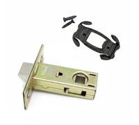Milageto Door Lock Repair Bracket Latch Holder Mounting Plate Fixing Installation Pre Drilled Holes Simple Setup Suitable for homeowners DIY Projects Routine upkeep, 40MM, Bolt