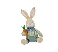 Milageto Easter Bunny Figurine Bunny Statue Decorative Easter Decoration Cute Figure for Home Bookcase Cabinet Holiday Decor, Male