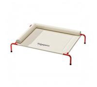 Milageto Elevated Resting Dog Bed Raised Cot Pet Bed Bolster Bed With Metal Frame Oxford And Feet Stable Build flat sleeping area suitable for indoor use home, Chinese Red, Large 90 64 20cm