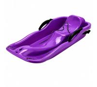 Milageto Extra-Thick PE Sled Adult-Sized Sled with Backrest Cushioned for Snow Sliding, Ice Tracks, Outdoor Recreation