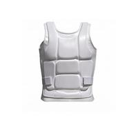 Milageto Fighting Arts Chest Protector Secure Fit Sparring Vest with Straps Padded Chest Protector with Back Strap for Fighters, Gym , XL