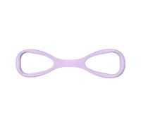 Milageto Figure 8 Fitness Resistance Band Elastic Band Silicone Exercise Elastic Rope for Pilates Shoulder Arm Back Home Office, Purple