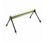 Milageto Fishing Rod Holder Telescopic Stand Rack With Foldable Frame Adjustable Support Legs EVA Padded Grooves Aluminum Alloy Materials suitable for bank , Large 12-Hole Fishing Rod Holder