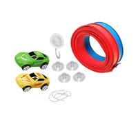 Milageto Flexible Race Car Ramp Track Portable Roll Toy Bendable Lightweight with Suction Cups 4.5M for Boys Girls Ages 3 up