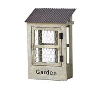 Milageto Floating Shelves Shelf Plant Holder House Shaped Wooden Ornament Versatile Decor Flower Stand, Camel Color