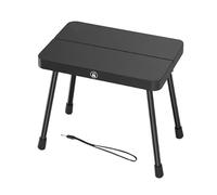 Milageto Folding Camping Stool Small Foldable Chair Portable Footstool Camp Stool recliner Foot Rest for Patio Traveling Backpacking, Black