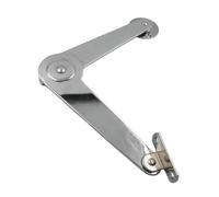 Milageto Folding Lid Support Hinge Support Bracket Portable Sturdy Cabinet Hinge Folded for Shoe Cabinet Toy Box Chest Wardrobe Cover, Left Side Install