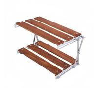 Milageto Folding Shelf Camping Rack Storage Stand Organizer Folding Rack Foldable Rack Compact for Transport Suitable for Camping picnics Travel Outdoor, 30CM, 2 Layers