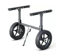 Milageto Folding Trailer Kayak Trolley With Padded Rails Axle Support Securing Straps Chassis Aviation Aluminum suitable for shores grassy parks launch sites, Folding Trailer