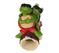 Milageto Frog and Turtle Decorative Downspout Extension Funny Ornament Sculpture Animal Figurine Sturdy Versatile Decoration Playful