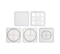 Milageto Geometric Math Functions Ruler Multifunction Drawing Stencils Mathematics Drawing Ruler for Form Work Writing Building, for Grade 9