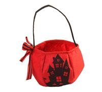Milageto Halloween Trick or Treat Bag Candy Bag Snack Container Lightweight Storage Organizer Goodie Tote for Holiday Shopping Adults, House