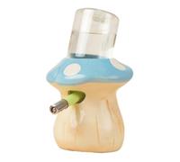 Milageto Hamster Water Bottle with Stand Ceramic Hamster Bottle Holder Easy to Clean Creative Small Pet Supplies Cute Mushroom Shaped Gerbil Bottles Holder for Rat Hamsters, Blue