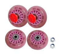 Milageto Heavy Duty Solid Wheel for Beach Cart Universal Portable Replace Parts Trolley PU Wheel Foldable Camp Folding Beach Wagon, Light Pink