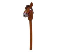 Milageto Hobby Horse Stick Toy,Horse Riding Stick, Fun Portable Cartoon Lovely Horse Head Stick, for Kids, Cowboy, Cowgirl Party, Brown