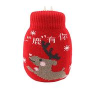 Milageto Hot Water Bag with Soft Hand Warmer Cover Warm Cartoon Instant Hot Pack Practical Hand Warmer for Indoor Outdoor Bedroom Office Home Travel, Style B