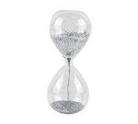 Milageto Hourglass Hour Glass Sandglass Cute Elegant Vintage Classic Shiny Ornament Non Timer for Office Kitchen Weddings Decoration, silver