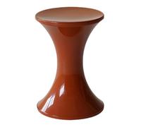 Milageto Hourglass Shape Storage Foot Rest Stool 44cmx31cm Sturdy for Bathroom Creative with Removable Lid PP Material, Brown