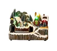 Milageto Illuminated Musical Ornament | Light up Village House Ornament, Miniature, for Shelves, Figure