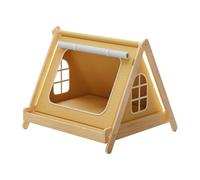 Milageto Indoor Dog Tent Indoor Elevated House, Stable Wooden Ventilated Window House for Dorm Puppy Cat Travel Balcony