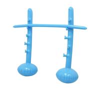 Milageto Inflatable High Jump Bar Game Prop Portable Novelty Fun Activity, Outdoor Toy Inflatable Post for Family Gatherings, Children, Blue