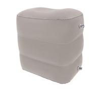 Milageto Inflatable Travel Foot Rest Foot Stool PVC Foldable Fast Inflating Plane Footrest Pillow Adjustable Height for Cars Long Trip, Gray