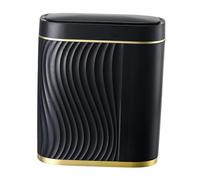 Milageto Intelligent Trash Bin Automatic Touchless Motion Garbage Can Smart Induction Trash Bin for Bathroom Living Room Home Toilet, Black