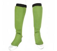 Milageto Karate Leg Guard Shin Guard Shin Pad Shin Sleeve Instep Guard With Dense And Soft Sponge Lining For Shock Reduction And Long Wear Comfort Suitable for kickboxing practice dojo, Green, S