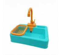 Milageto Kitchen Sink Toy with Side Basket | Electric, Toy Sink Set, Interactive, Playset, for Bath-Time, young children, s