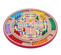 Milageto Learning Memory Chess Game with Dice Wooden Construction, Multi-Game Board, Educational Chess Toy, for Playrooms, Home, Kids, young children