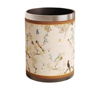 Milageto Leather Trash Can Wastebasket Versatile Dustbin Decorative Rubbish Bin Trash Bin for Laundry Room Home Office Dorm Bedroom, Style A