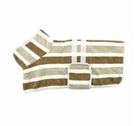 Milageto Lightweight Dog Absorbent Robe | Cozy Hooded Design, Dog Towel, Wearable, for Bath Time, Rainy Days, Dogs, Pets, Brown, L