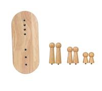 Milageto Lumbar Support Back Stretcher Traction Board Spine Massager Relief Tool with Solid Wood Base and Adjustable Pressure Knobs Suitable for Desk Jobs Home, Style to 1