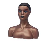 Milageto Makeup Mannequin Head with Shoulder Wig Display Multipurpose Manikin Head Bust Earrings Display for Hat Wig Headset Necklace