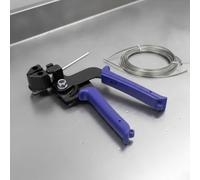 Milageto Manual Cable Tie Tightening Tool Flush Cut Stainless Steel Cable Tie Tool with Cutting Gripping Built-in Cutting for Electrical Work, Red