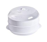 Milageto Microwave Steamer Cooker for Cooking, with Lid, Compact Steamer Bowl Microwave Heating Bowl for Fishes Meats,Vegetables, double layer